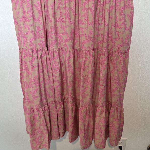 Tuckernuck Hyacinth House Bennett Pink Vines Maxi Dress Size XXL - Picture 7 of 11